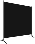 vidaXL Paravent 175 x 180 cm Paravent 1-tlg Raumteiler Schwarz 175x180 cm