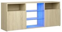 vidaXL TV-Schrank NA TV-Schrank mit LED Leuchten Sonoma Eiche 120x30x50 cm...