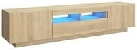 vidaXL TV-Schrank NA TV-Schrank mit LED Leuchten Sonoma Eiche 180x35x40 cm Lowboard