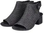 Rieker Sandalette, Sommerschuh, Sandalette, Blockabsatz, in modischer Flecht-Optik