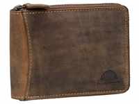 Greenburry Geldbörse Vintage Leder Reißverschluss Geldbörse 1666-25