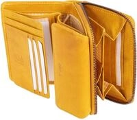 Mika G&uuml;rteltasche Damengeldb&ouml;rse Leder 13x10x2,5cm gelb