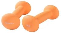 Tunturi Dumbbell 2er Set Kurzhantelset - Fitnessset - bunte Kurzhanteln mit Neopren
