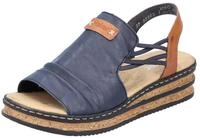 Rieker Keilsandalette, Sommerschuh, Sandale, Keilabsatz, mit Stretchb&auml;nder