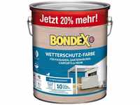 Bondex Wetterschutzfarbe für Fassaden, Gartenhäuser, Carports und mehr Achatgrau 3l
