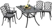 MERXX Garten-Essgruppe Rhodos, (Set, 9-tlg), 4 Sessel,inkl. Auflagen, Tisch
