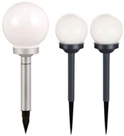etc-shop LED Gartenleuchte, LED-Leuchtmittel fest verbaut, 3er Set LED Solar Kugel