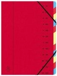 EXACOMPTA Organisationsmappe Exacompta Ordnungsmappe A4 12tlg rot