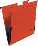Falken Hefter H&auml;ngetasche UniReg Kraftkarton 230g/qm mit Leinenfr&ouml;schen rot...