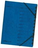 Herlitz F&auml;chermappe herlitz Ordnungsmappe easyorga, A4, Karton, 12 F&bdquo;cher, blau