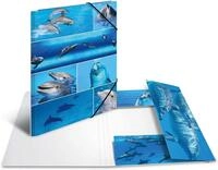 HERMA Organisationsmappe HERMA Eckspannermappe "Delfine", aus Karton, DIN A3