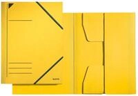 LEITZ F&auml;chermappe Eckspannermappe A4 mit 3 Klappen f&uuml;r ca. 250 Blatt gelb