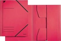 LEITZ F&auml;chermappe Eckspannermappe A4 mit 3 Klappen f&uuml;r ca. 250 Blatt rot