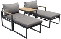Dehner Gartenlounge-Set Balkonset Padua inkl. Polster, 5-teilig, Vielseitiges