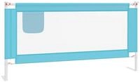 vidaXL Bettschutzgitter, Kleinkind-Bettschutzgitter Blau 180x25 cm Stoff