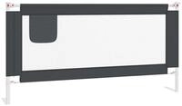 vidaXL Bettschutzgitter, Kleinkind-Bettschutzgitter Dunkelgrau 180x25 cm Stoff