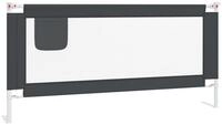 vidaXL Bettschutzgitter, Kleinkind-Bettschutzgitter Dunkelgrau 190x25 cm Stoff
