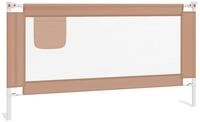 vidaXL Bettschutzgitter, Kleinkind-Bettschutzgitter Taupe 160x25 cm Stoff