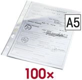 LEITZ Prospekth&uuml;lle Super Premium 4735, 100 St&uuml;ck, Format A5, glasklar, oben...