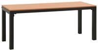vidaXL Gartenbank, Outdoor Bank 110 cm Stahl und WPC Braun und Schwarz