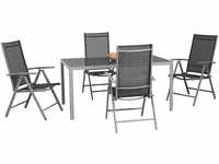 Siena Garden Gartenmöbelset 2-Sitzer 2 Stühle,Tisch Metall silber