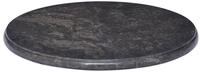 vidaXL Tischplatte, Schwarz &Oslash;50x2,5 cm Marmor