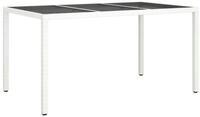 vidaXL Gartentisch 150 x 90 x 75 cm Gartentisch 150x90 cm aus geh&auml;rtetem Glas...