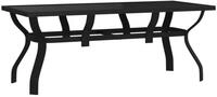 vidaXL Gartentisch 180 x 80 x 70 cm Gartentisch Schwarz 180x80x70 cm Stahl und...