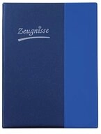 Idena Ringbuchmappe Zeugnismappe, DIN A4, Blau, mit 10 H&uuml;llen