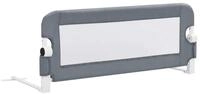vidaXL Bettschutzgitter, Kleinkind-Bettschutzgitter Grau 102x42 cm Polyester
