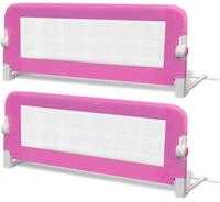 vidaXL Bett Kleinkind Bettschutzgitter 2 Stk. Rosa 102x42 cm (2-tlg), 2x
