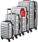 monzana Kofferset, 4 Rollen Rollen, (4 tlg), Hartschalen Koffer S-M-L-XL...