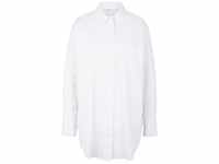 TOM TAILOR Denim T-Shirt long shirt with chest pocket, White