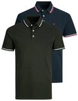 Jack & Jones Poloshirt JJEPAULOS im Doppelpack mit Logostickerei und Komfort