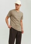 Jack & Jones T-Shirt JJESPLIT NECK TEE SS NOOS mit V-Ausschnitt