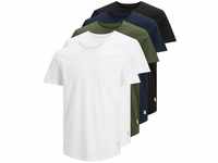 Jack & Jones T-Shirt NOA TEE CREW NECK 5PK (Packung, 5-tlg., 5er-Pack), weiß
