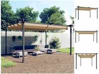 vidaXL Pavillon mit Ausziehbarem Dach 4x3m taupe (318539)