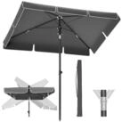 SONGMICS Sonnenschirm, LxB: 200,00x125,00 cm, Balkonschirm, UPF 50+,