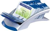 DURABLE Visitenkarten VISIFIX&reg; DESK VEGAS silbergrau, f&uuml;r bis zu 100 Visitenkarten
