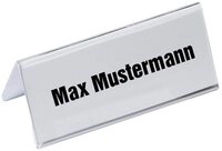 DURABLE Hinweisschild 10 Dachaufsteller Tischnamensschild Acryl 6,1 x 15 cm,