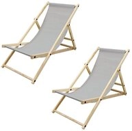 ECD Germany Gartenliege Holz Liegestuhl Beachstuhl klappbarer Strandstuhl Strandliege
