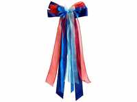 Nestler Schultüte Schleife, Blau / Rot, 23 x 50 cm, für Zuckertüte oder...