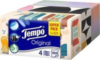 TEMPO Papiertaschent&uuml;cher Taschent&uuml;cher Trio-Box 3 x 80 T&uuml;cher (1-St)
