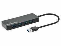 IC INTRACOM USB-Verteiler MANHATTAN 7-Port USB Hub A-Stecker A-Buchse 5Gbit/s...