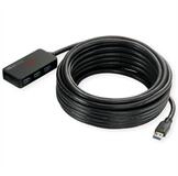 ROLINE USB 3.2 Gen 1 4-Port Hub mit Repeater Computer-Adapter USB 3 Typ A M&auml;nnlich