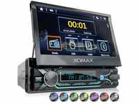 XOMAX XM-V747 Autoradio mit 7 Zoll Bildschirm, Bluetooth, USB, SD, 1 DIN...