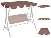vidaXL Canopy for rocking chair 188/168x110/145 cm brown (312095)
