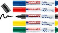 edding Marker edding 4500 Textilmarker, 2-3mm, 5er Set Standard Farben