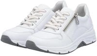 Sneaker RIEKER, Damen, Gr. 37, wei&szlig;, Lederimitat, Schuhe Sneaker, mit seitlichem