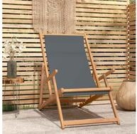 vidaXL Sitzgruppe vidaXL Klappstuhl aus Massivholz, Teak, Grau